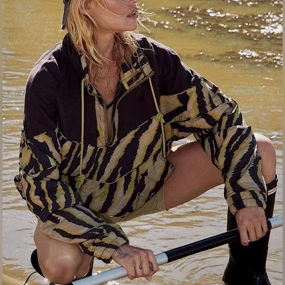 Function & Fringe Edit | Free People Zebra Print Pullover Jacket - Picture 1 of 4